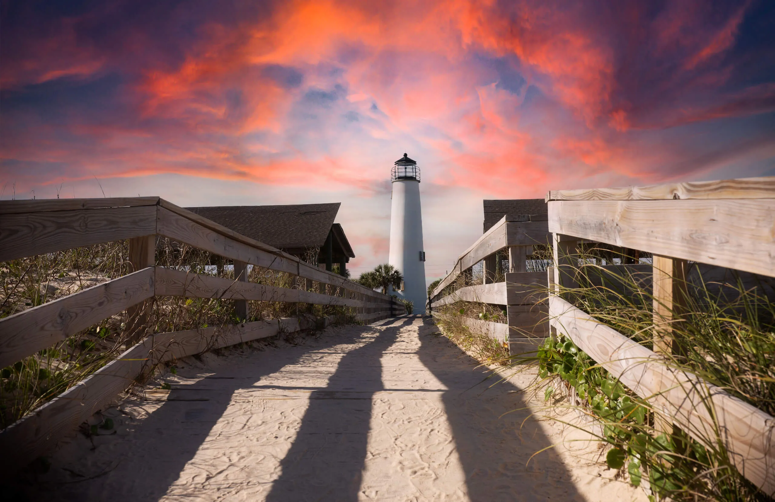 St. George Island Aerial of Lighthouse and Beach